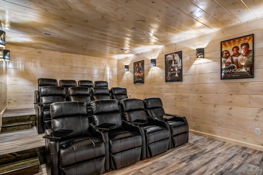 Funky Bear Lodge private 12-seat theater room