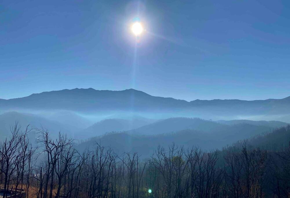 Mountain sunrise view